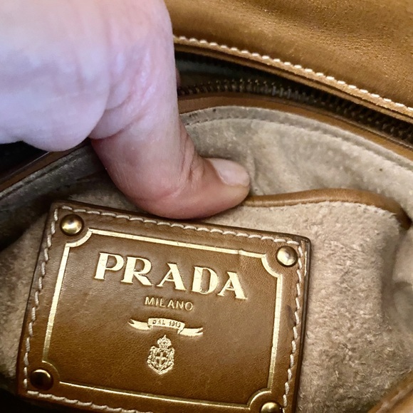 PRADA Pattina CITY Calf Leather in Cannella Tan satchel ART#BN2159 - Picture 12 of 13